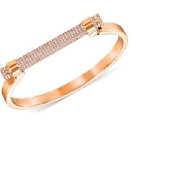 Swarovski Rose Gold Crystal Friendship Bangle Small article: 5216925 New - Picture 1 of 9